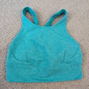 Lululemon wunder train long line bra in Maldives Green